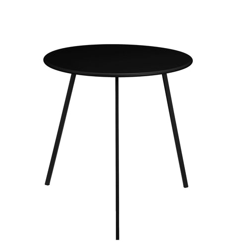 Seatle Outdoor-Beistelltisch – H50 x Ø50 cm – Metall – Schwarz