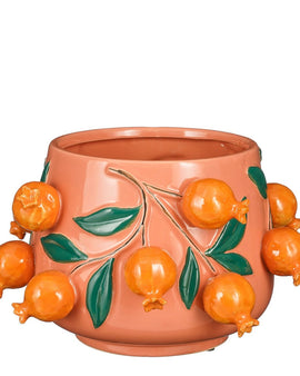 Melika Blumenpot im Inneren - H19 x Ø29 cm - Keramik - Pink