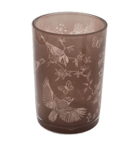 Glass lantern with a spring motif