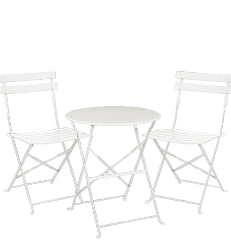 Laurence Bistro-Set – 3-teilig – Metall – Weiß