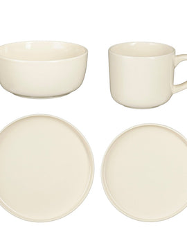 Ozi Descrises Set 4 Personen - Stein gut - off -White