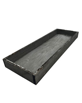 Holztablett Grau lasiert