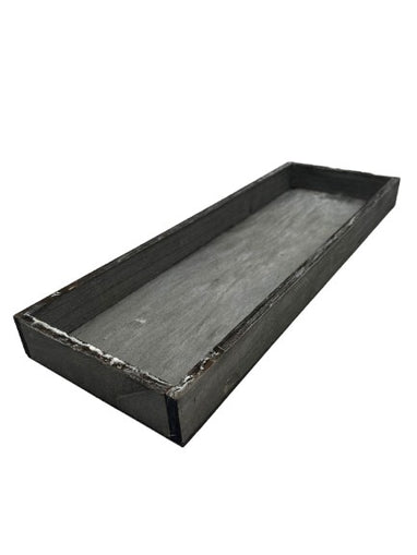 Holztablett Grau lasiert
