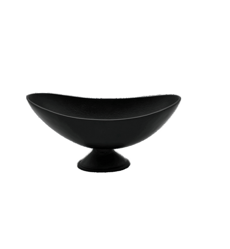 Schale mit Fuß  / Metall schwarz - Konceptpunkt Home, Deko und mehr …