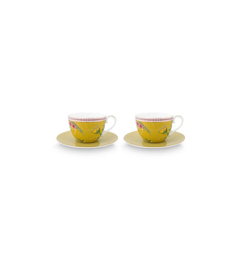 Set/2 Tassen & Untertassen La Majorelle Gelb 280ml
