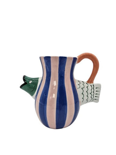 Vase ’Dolomite’ Multicolor Keramik Fisch