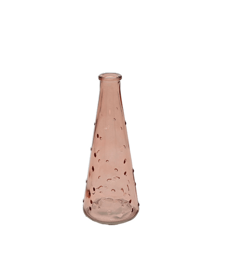 Vase / Flasche aus Glas mit Noppen in Rosa - Konceptpunkt Home, Deko und mehr …